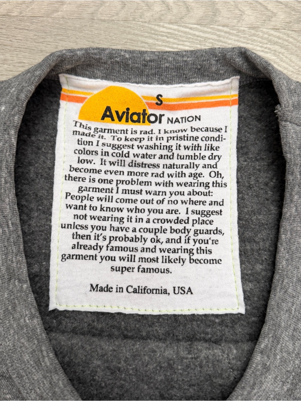 AVIATOR NATION BOLT STITCH CHEVRON CREW SWEATSHIRT - Picture 3 of 5